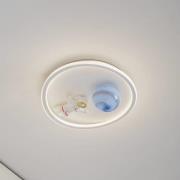 Lindby LED-kattovalaisin Kosmo, 40 cm, valkoinen, metalli, maa