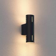 Ulkoseinävalaisin Cuneo, musta, korkeus 25 cm, metalli, ylös/alas