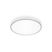 LED-kattovalaisin Pulap A, matta kromi, Ø 33 cm, muovia