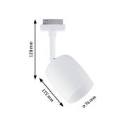 Paulmann URail Blossom Spot, signaalivalkoinen, metalli, lasi, G9