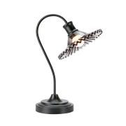 Pöytävalaisin Nova, musta, savulasi, korkeus 41,5 cm, E27