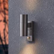 LED-seinävalaisin Riga 5 ruostumaton teräs 21 cm, ruostumaton teräs, a...