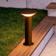 LED-pollarilamppu Rigosa, musta, korkeus 35 cm, metalli