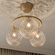 Nuura kattokruunu Miira 3 Circular, Ø 54 cm, messinki/kirkas