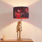 Lindby pöytävalaisin Marula, kulta, kukkakuvio, tekstiili, E27