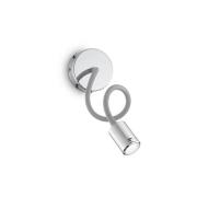 Ideal Lux LED-seinävalaisin Focus 1, kromivärinen, 55 cm