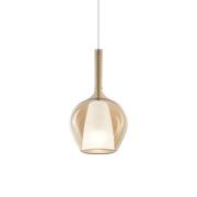 Ideal Lux riippuvalo Kalique 1, keltainen, Ø 18 cm