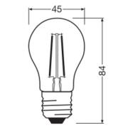 OSRAM LED-lamppu Tropfen P45, E27 1 W hehkulankavastus 2 700 K