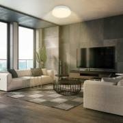 LED-kattovalaisin Nikan, mattavalkoinen, Ø 28,5 cm, 3 000 K