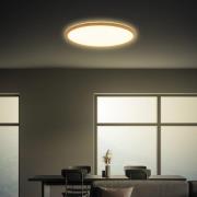 LED-kattovalaisin Tava Wood, Ø 42 cm, muovi, 3 000 K