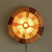 GOOD & MOJO seinälamppu Serengeti, Ø45cm, ruskea, juutti, pistoke