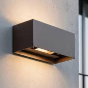 Ideal Lux LED-ulkoseinävalaisin Atom, ruskea, 20 cm, metallia