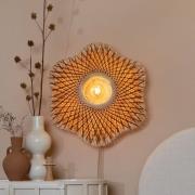 GOOD & MOJO Madura-seinälamppu, Ø 60 cm, luonnonväri/ruskea, pistoke