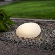 Aurinkokäyttöinen LED-valaisin GLOBY, valkoinen, 24,5 cm, muovi, IP44