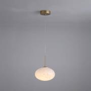 LED-riippuvalo Confetti, Ø 25 cm, kullanvärinen/valkoinen, lasi