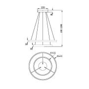 Maytoni Rim ripustusvalaisin 830 2 rengasta Ø 60 cm musta