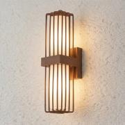 Lucande ulkoseinävalaisin Chandan, ruoste, 2-lamppuinen, IP54, E27