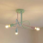 Kattovalaisin Oxford, monivärinen, metalli, 3-lamppuinen, E27