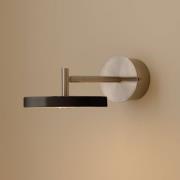 UMAGE LED-seinävalaisin Asteria Short, musta, teräs, kiinteä johdotus