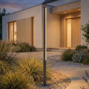 Lucande LED-ulkovalaisin Lynel, antrasiitti, korkeus 200 cm, IP54