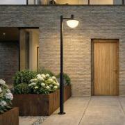 Lucande LED-ulkovalaisin Toras, musta, 1-lamppuinen, CCT-himmennettävä