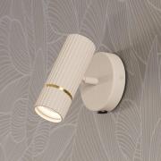 Seinäkohdevalaisin Caminia, beige, pituus 16 cm, metalli, GU10