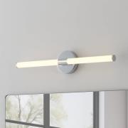 LED-seinävalaisin Ramola, kromivärinen, leveys 60 cm, IP44, CCT