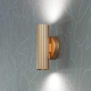 Seinälamppu Portillo, messinki, korkeus 20 cm, 2-lamppuinen metalli, G...