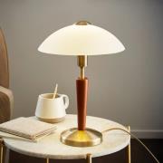 Pöytälamppu SOLO 1, patinoitu/pähkinä, korkeus 35 cm metalli/lasi himm...