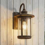 Lindby ulkoseinälamppu Zayn, ruosteenvärinen, lasi, IP23