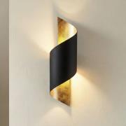 Lindby seinävalaisin Vanni, musta/kulta, metalli, korkeus 57cm