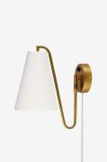 Globen LightingSeinävalaisin Lou Valkoinen bouclé/pronssiMessinkiäSein...