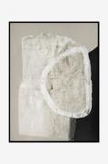 MalerifabrikkenDesign Maalaus / White Stone / 90x120 Cm / Musta kehysB...