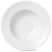 Lyngby Porcelæn Rhombe syvä lautanen, valkoinen Ø 24,5 cm