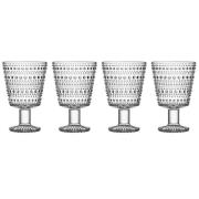 Iittala Kastehelmi jalallinen juomalasi 26 cl, 4-pakkaus Kirkas