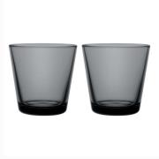 Iittala Kartio lasi 21 cl 2 pakkaus 2 kpl Tummanharmaa