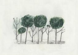 Fine Little Day Trees juliste 50x70 cm Musta- off white