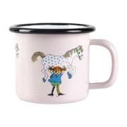Muurla Pippi and the horse -emalimuki 1,5 dl Light pink