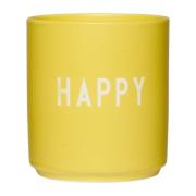 Design Letters Design Letters suosikkikuppi 25 cl Happy-yellow