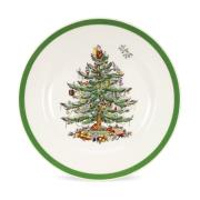 Spode Christmas Tree leipälautanen Ø20 cm White-green-red