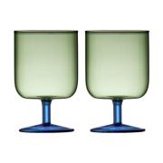 Lyngby Glas Torino viinilasi 30 cl 2-pakkaus Green-blue
