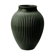 Knabstrup Keramik Knabstrup maljakko uritettu 20 cm Dark green