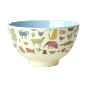 RICE Rice melamiinikulho small Sweet Jungle Print-Soft blue