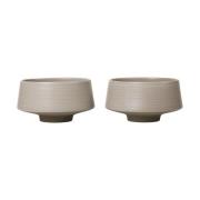 Broste Copenhagen Miko kulho Ø14 cm 2-pack Warm grey