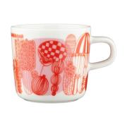 Marimekko Siirtolapuutarha muki 20 cl White-orange-light pink