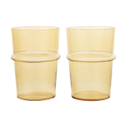 Ferm Living Boya juomalasi korkea 45 cl 2-pack. Keltainen