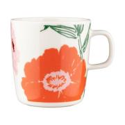 Marimekko Puutarhakutsut muki 40 cl White-green-orange