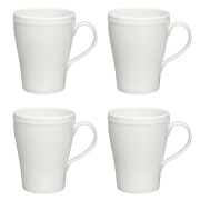 Scandi Living Dots muki 35 cl 4-pakkaus Kermanvalkoinen
