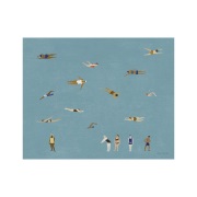 Fine Little Day Swimmers juliste Blue, 40x50 cm