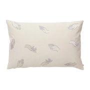 Broste Copenhagen Touch tyynynpäällinen 40 x 60 cm Intense blue-off wh...